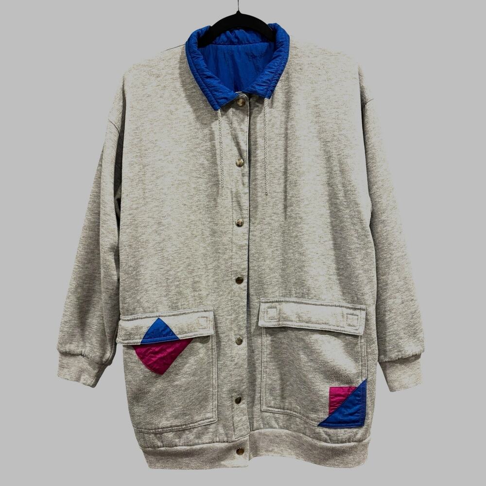 VTG 90s Learsi Colorblock Fleece Jacket XL Grandmacore Indie Gorpcore Casual
